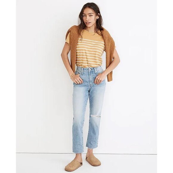 MADEWELL Women's The Curvy Perfect Vintage Jean Destroyed Edition Size 26 - Picture 2 of 15